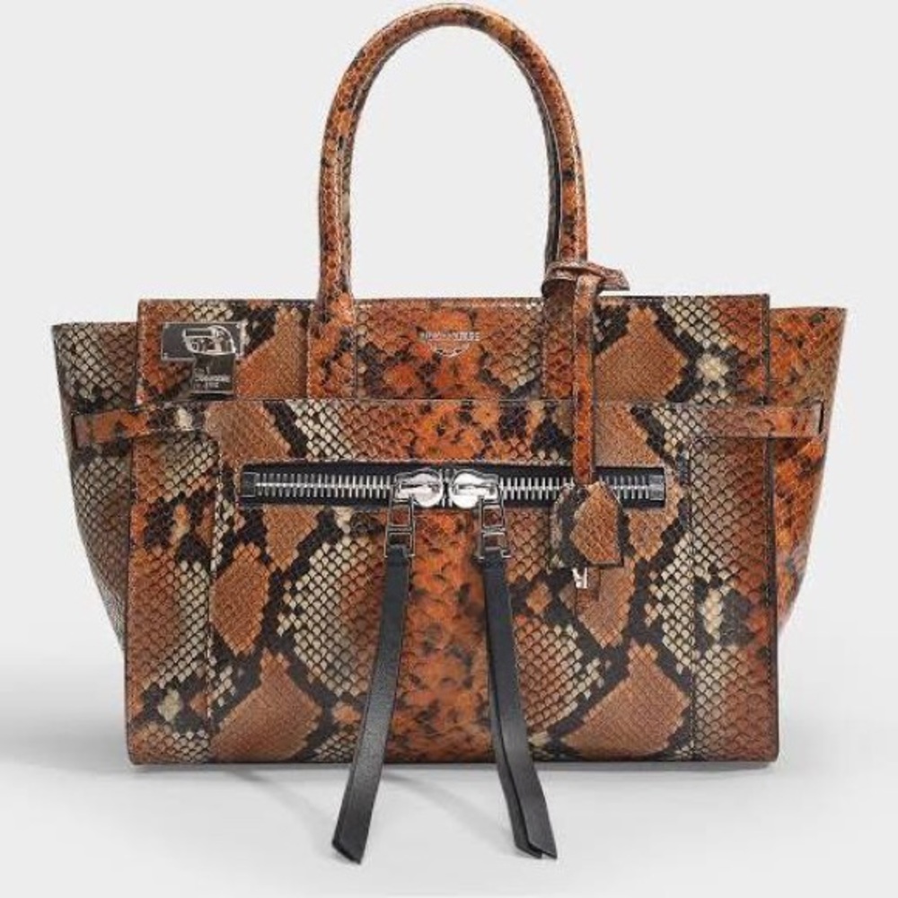 NWT Zadig&Voltaire Candide Medium Zip Wild Cognac